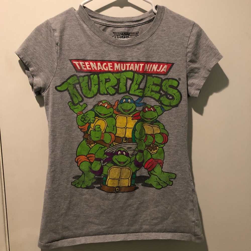 Teenage Mutant Ninja Turtles Tee - Large - Gray